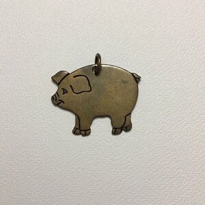 50% OFF if Bundled Vintage Brass Russ Pig Keychain Taiwan Missing Key Ring